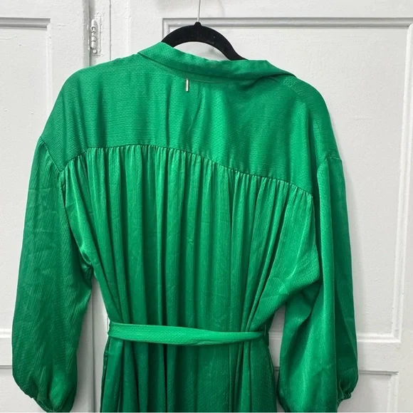 Misa Los Angeles Elise Maxi Shirt Dress in Green - Picture 9 of 12